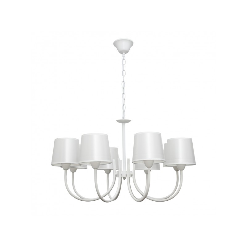 Lámpara Guadalajara 8xE14 blanco Fabrilamp